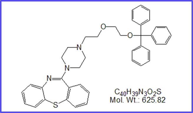 Quetiapine EP Impurity O  Quetiapine O-Trityl Impurity